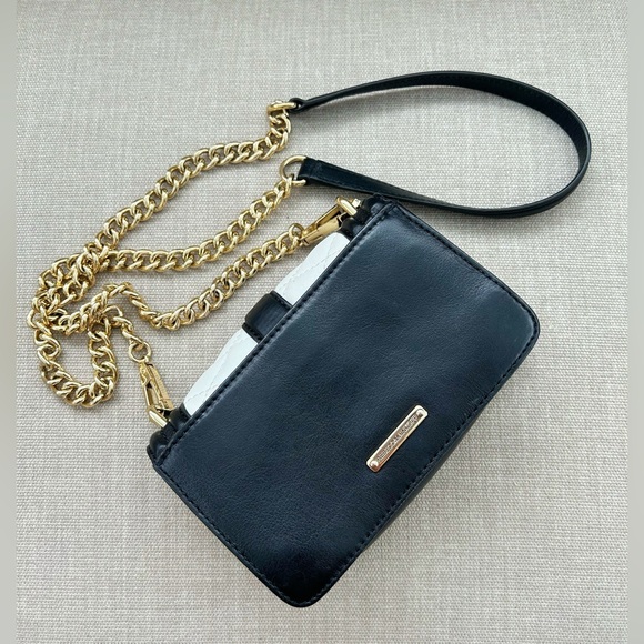 Rebecca Minkoff Black And White Leather Crossbody Purse - Picture 8 of 11